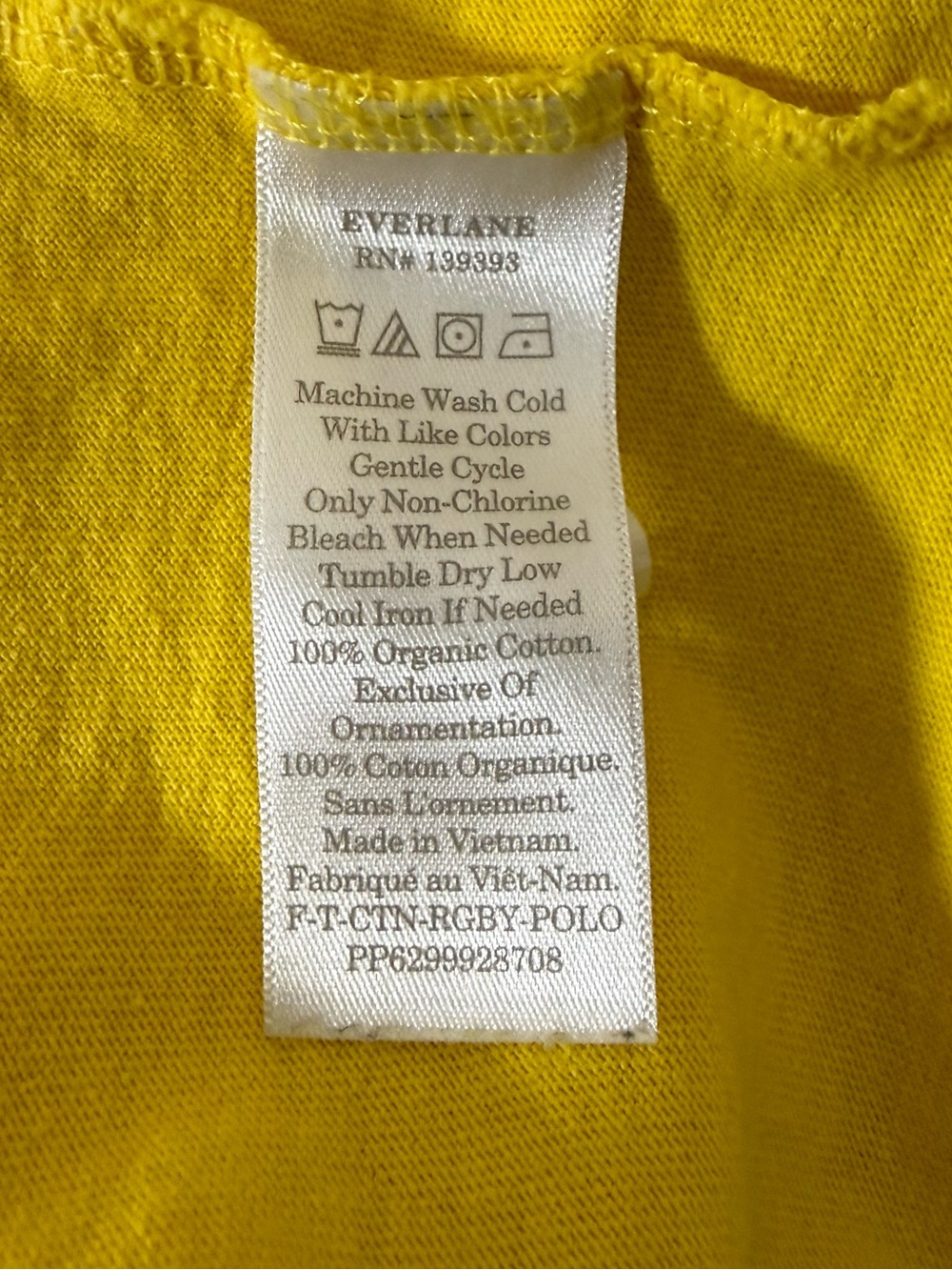 Everlane Polo Shirt Top Womens Sz S Yellow Oversized Long Sleeve Organic Cotton - Picture 10 of 12